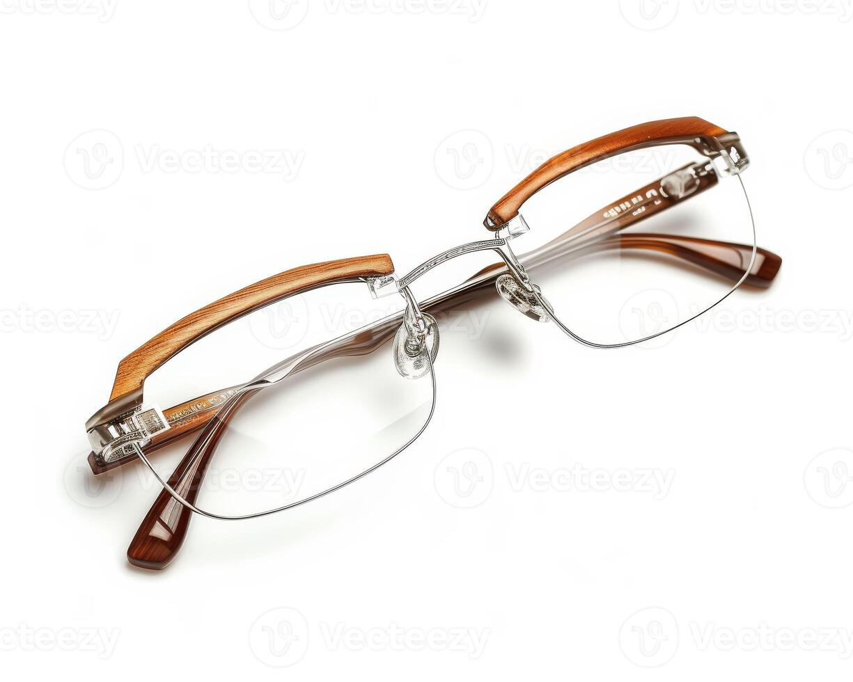AI generated Pair of Glasses on White Background photo