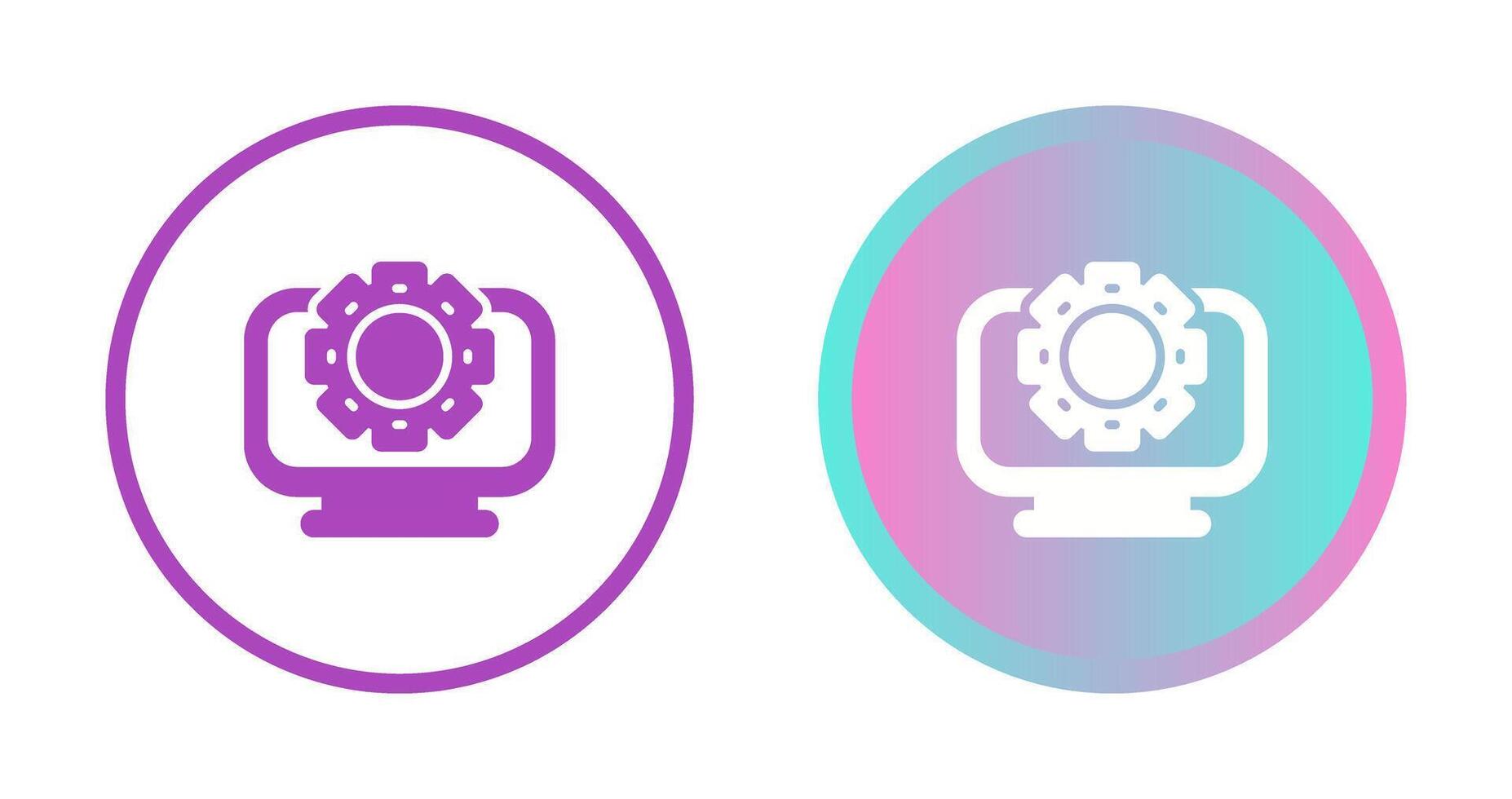 Desktop Computer Vector Icon