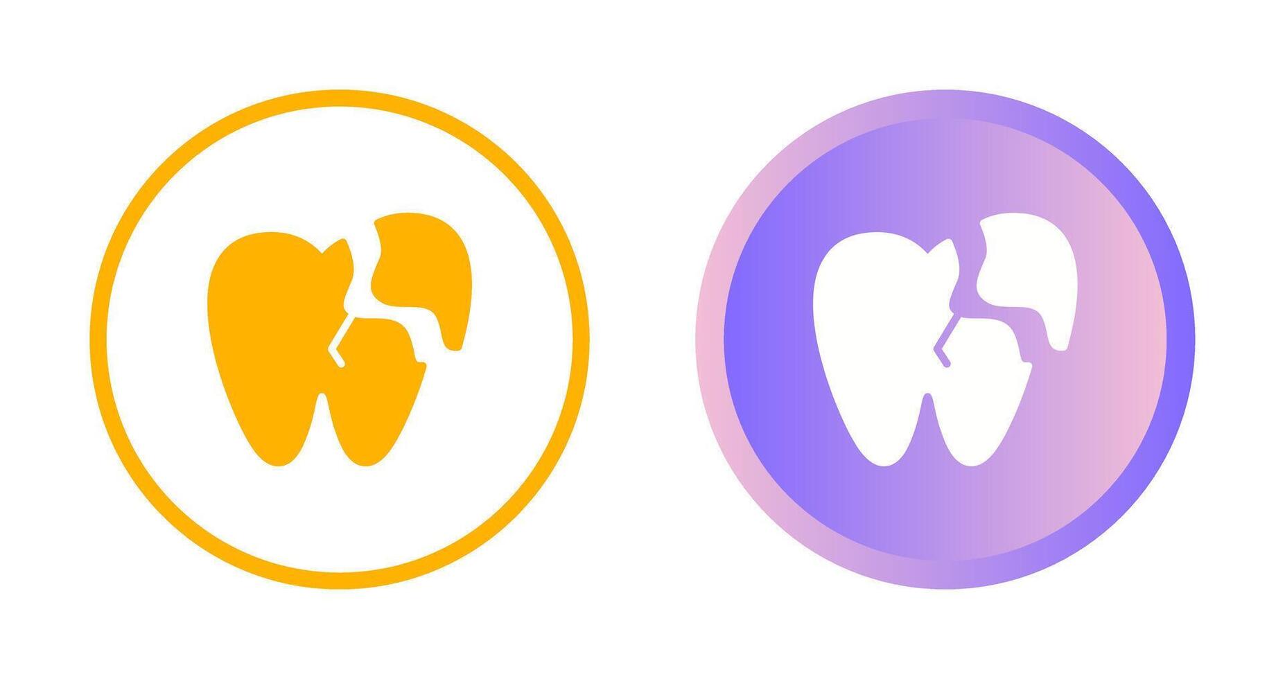Broken Tooth Vector Icon