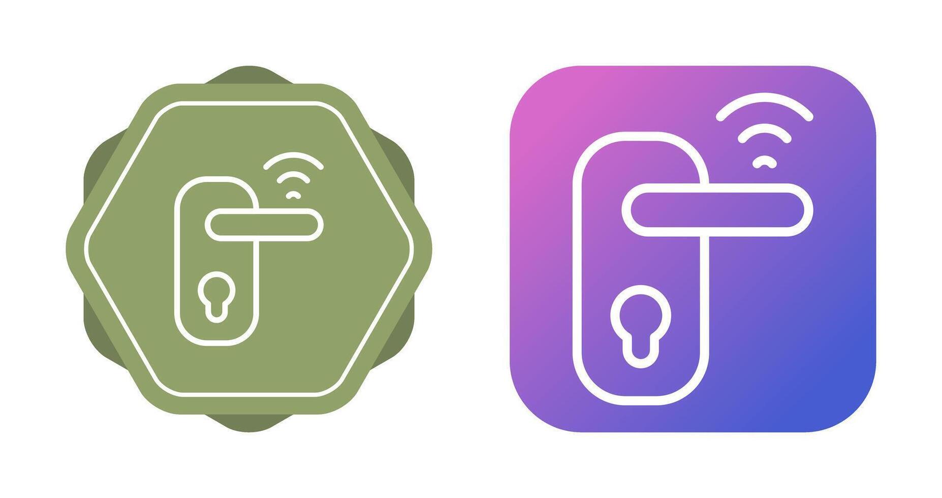 Smart Door Lock Vector Icon