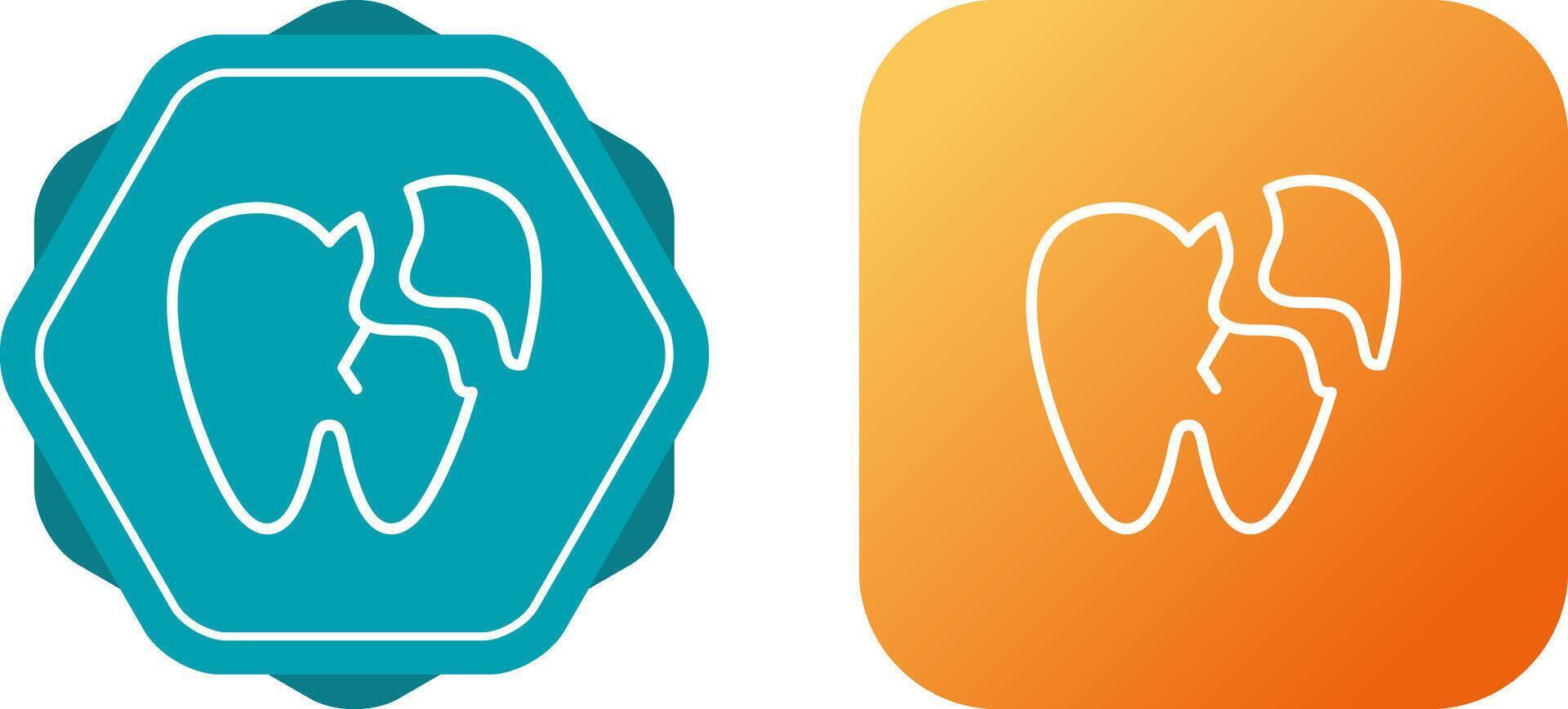 Broken Tooth Vector Icon