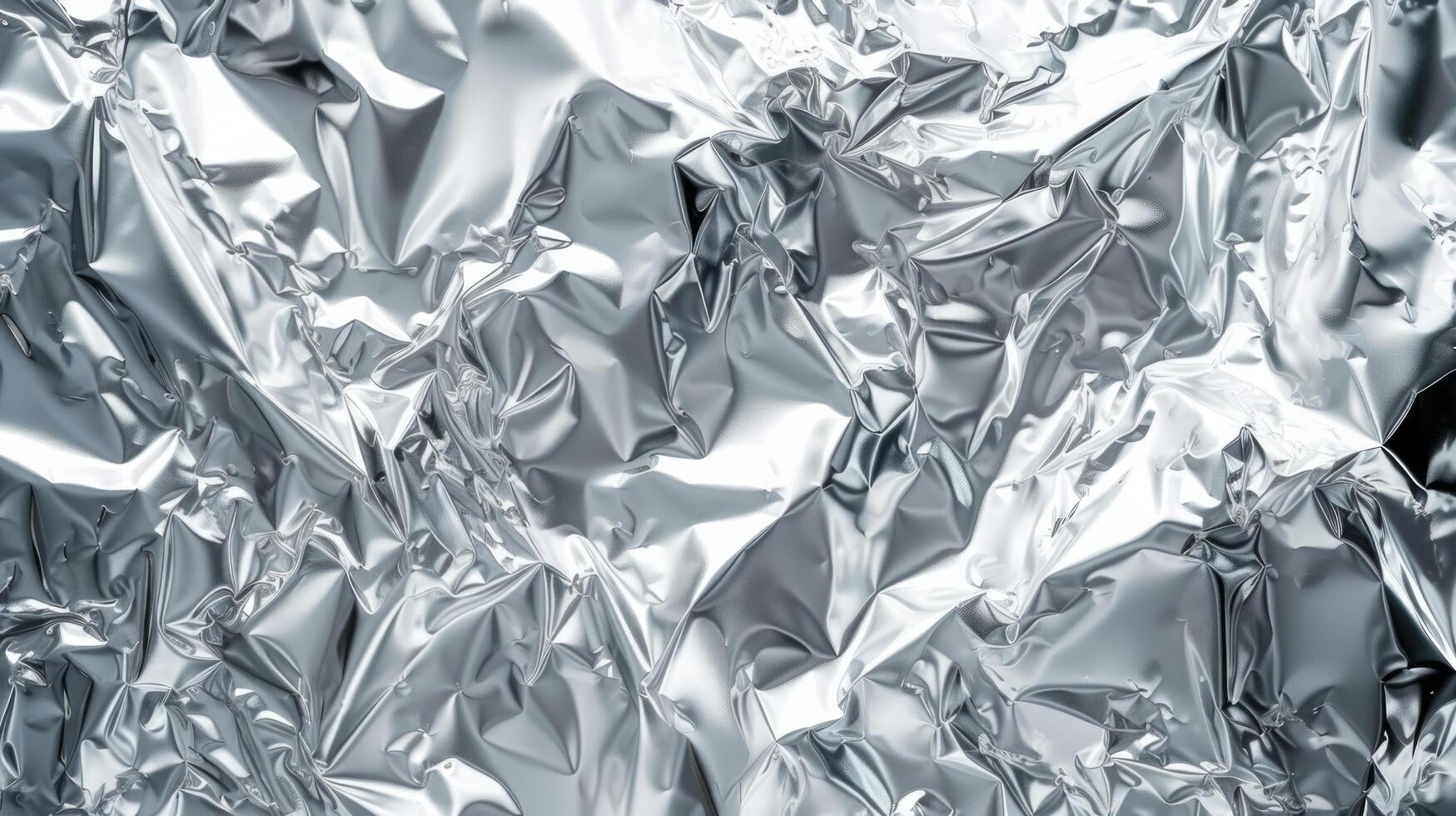 AI generated Abstract background made of silver foil photo