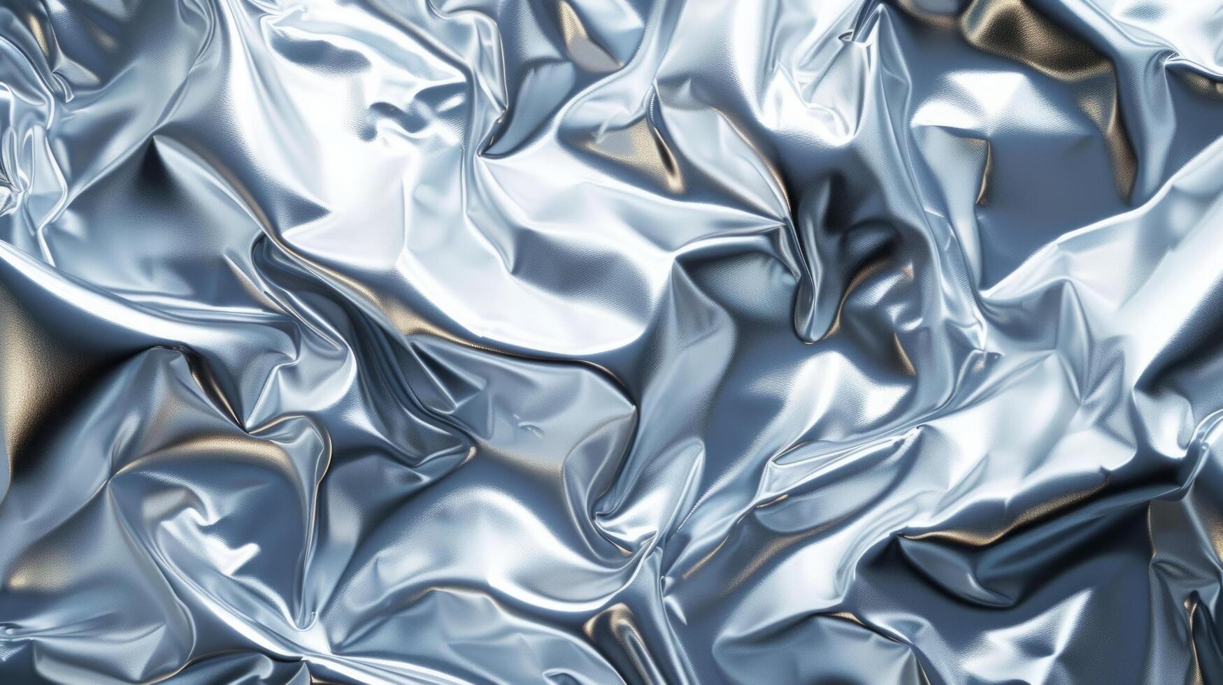 AI generated Abstract background made of silver foil photo