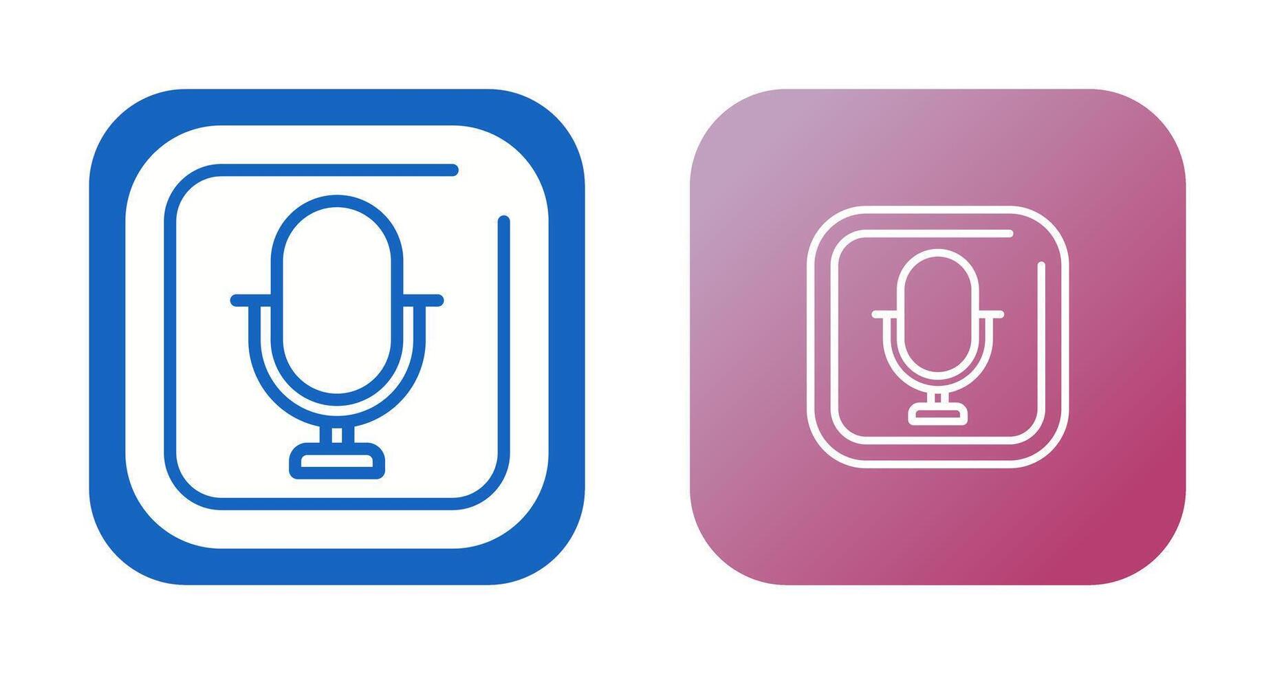 Microphone Square Vector Icon