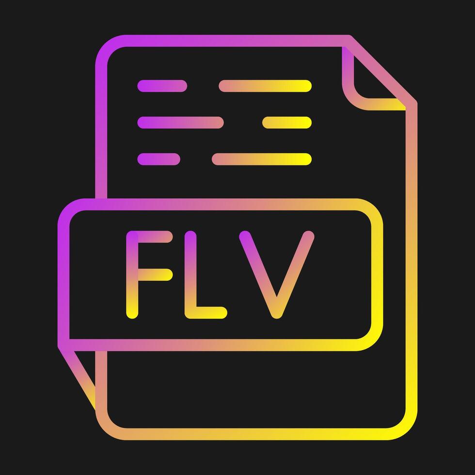 FLV Vector Icon