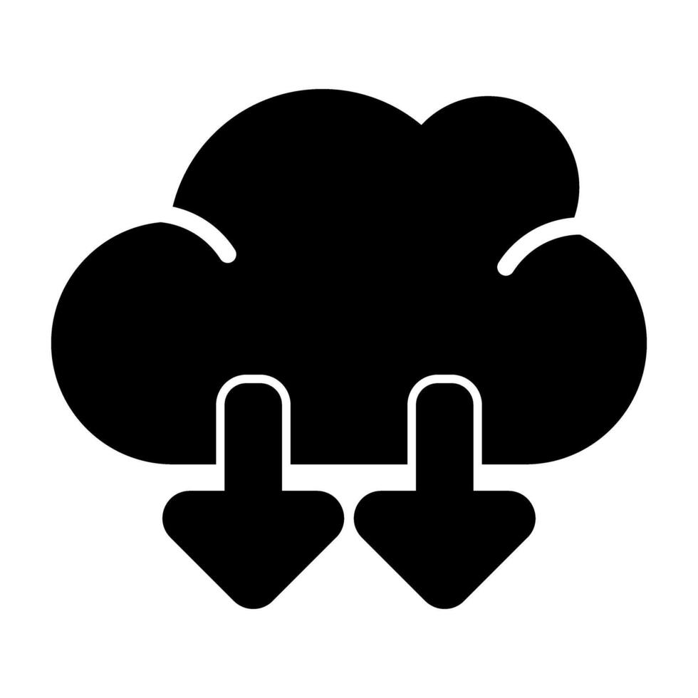 icono de vector de nube