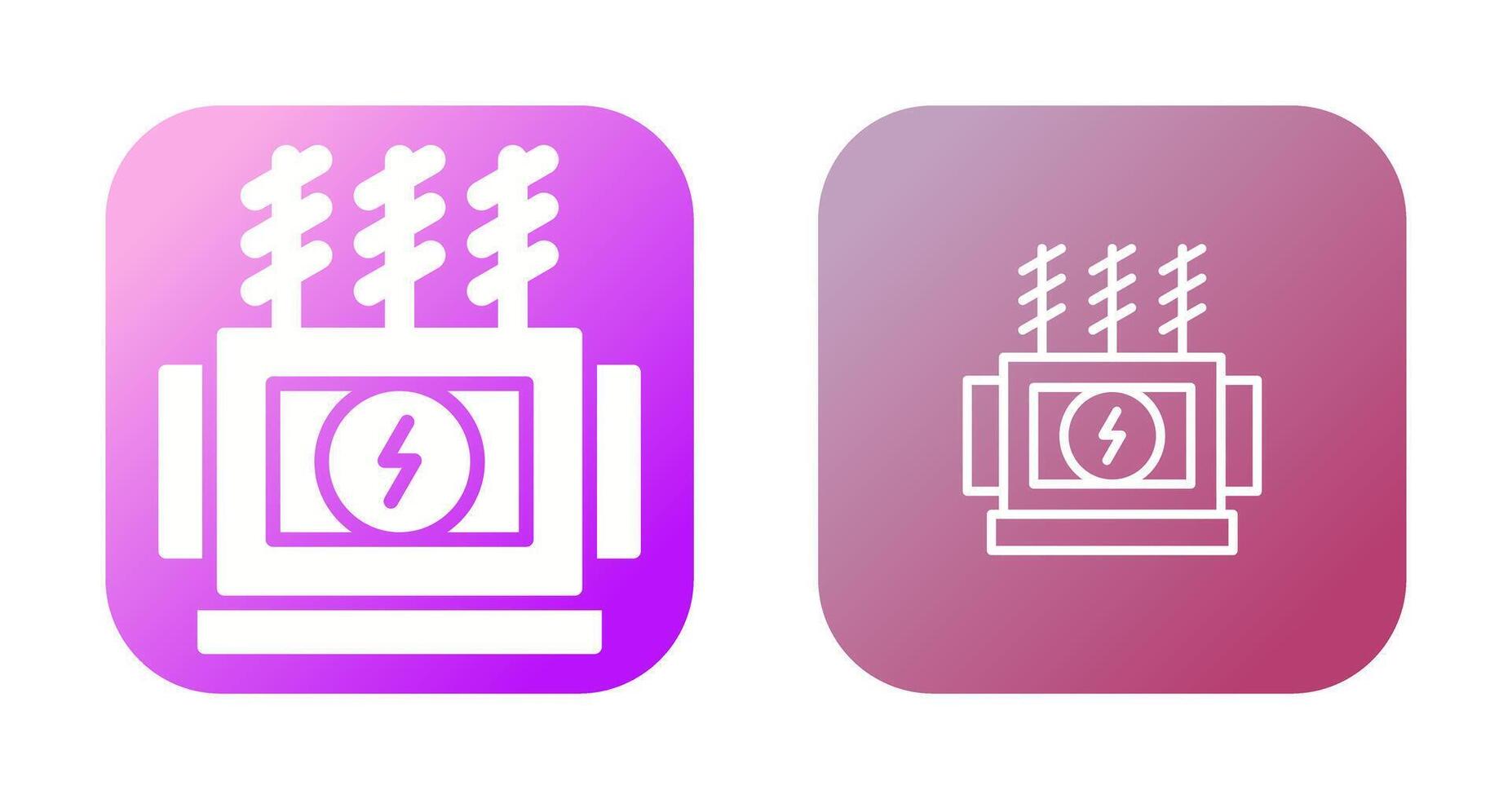 Power Transformer Vector Icon