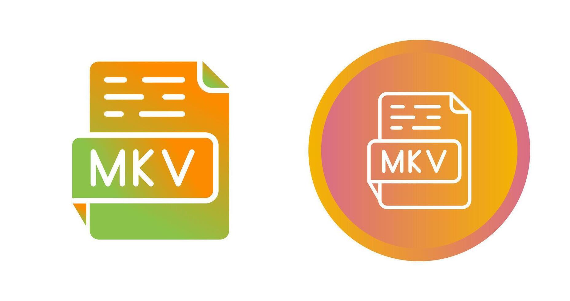 icono de vector mkv