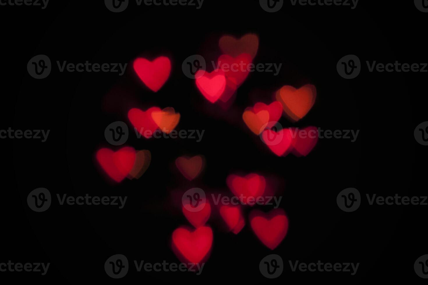 Blurred hearts. Valentines day background. selective focus photo