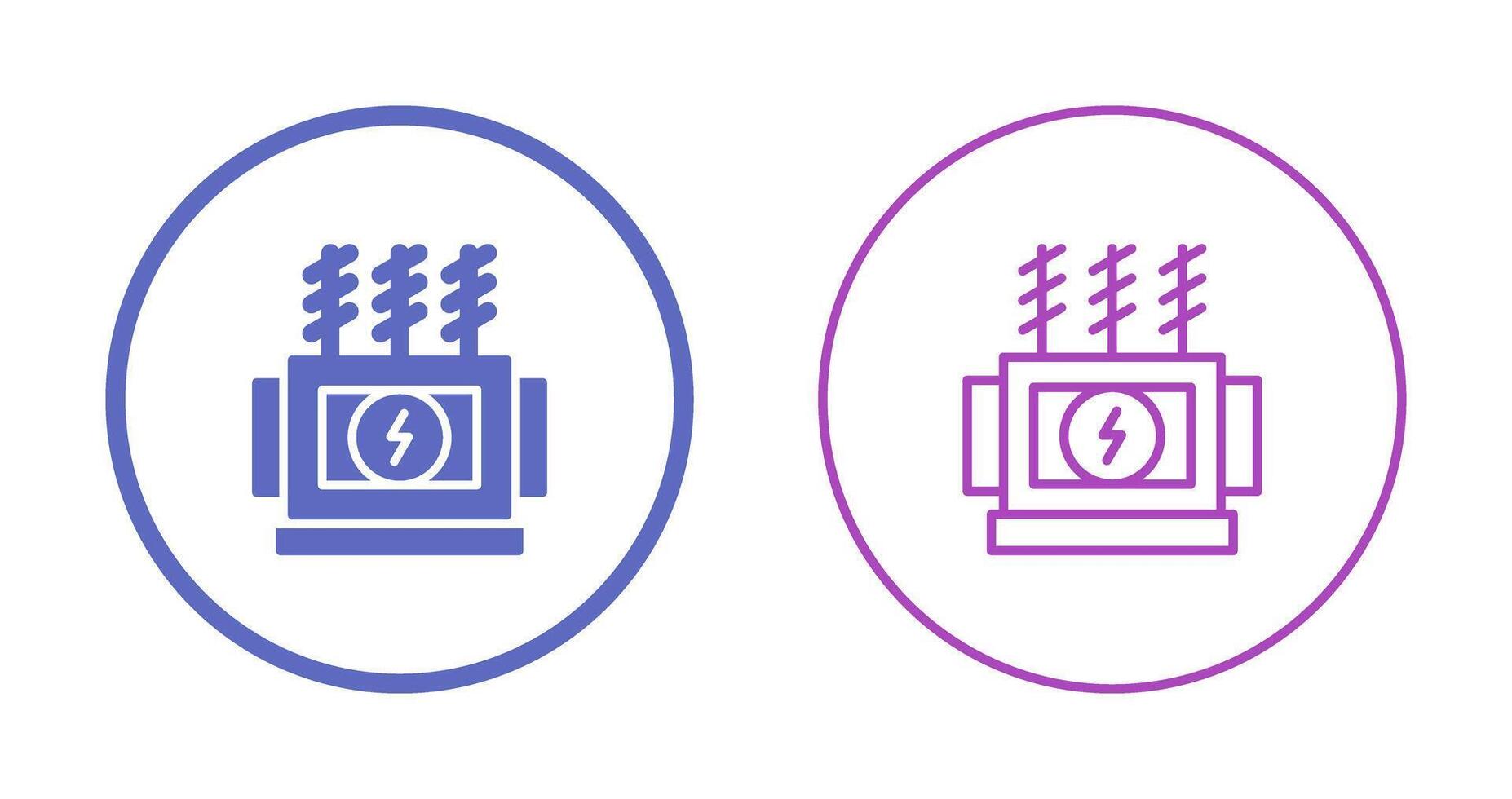 Power Transformer Vector Icon