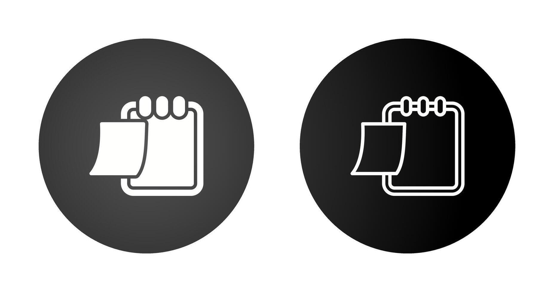 Writing pad with sticky no Vector Icon