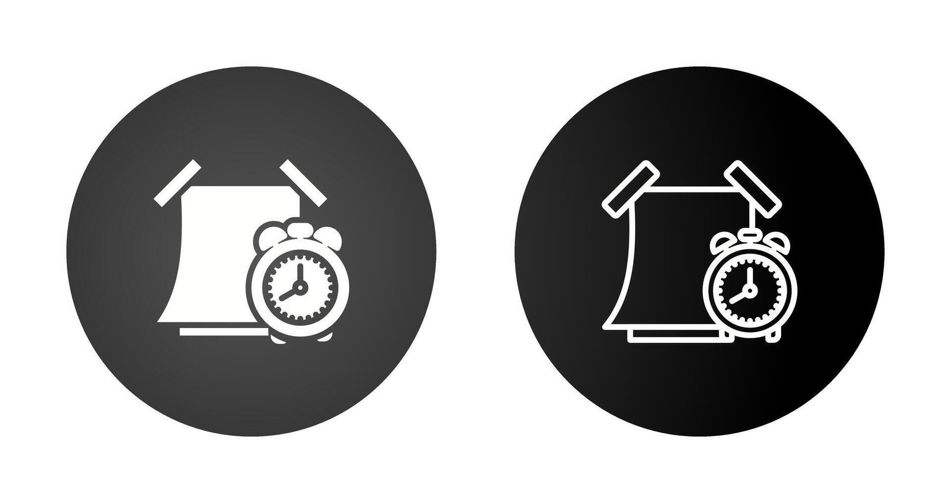 Sticky note with alarm clo Vector Icon