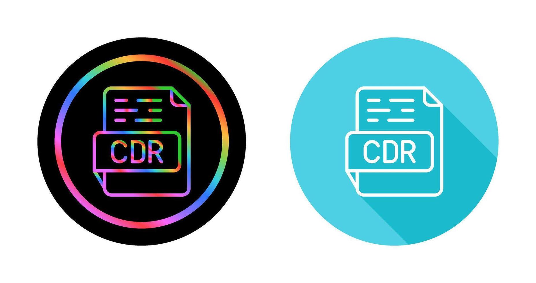 icono de vector de cdr