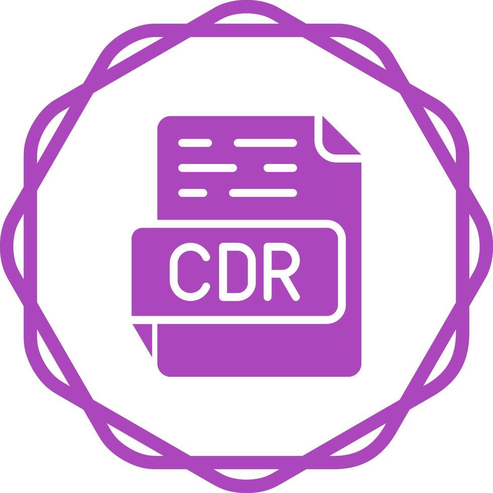 icono de vector de cdr