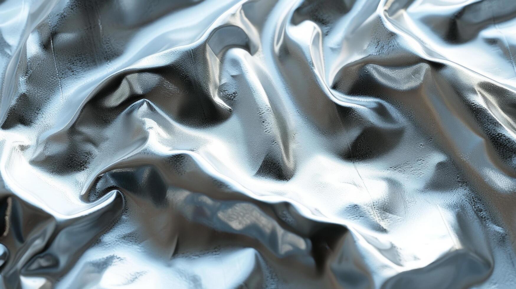 AI generated Abstract background made of silver foil photo