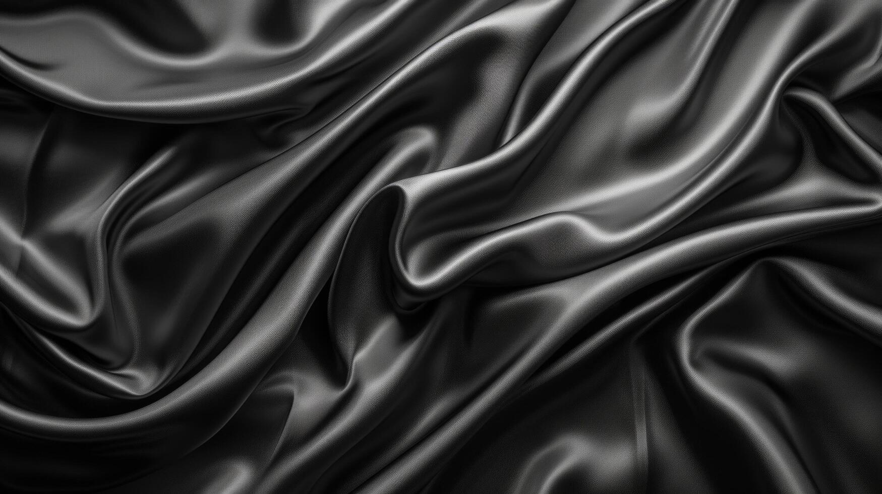 AI generated Abstract background made of black leather texture photo