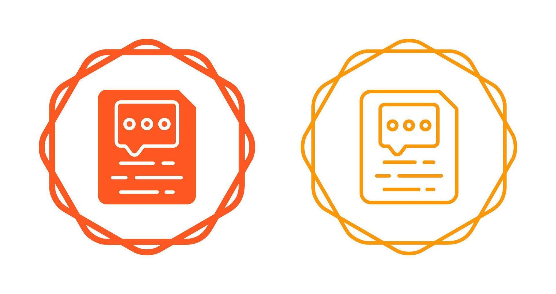 Document Insert Comment Vector Icon