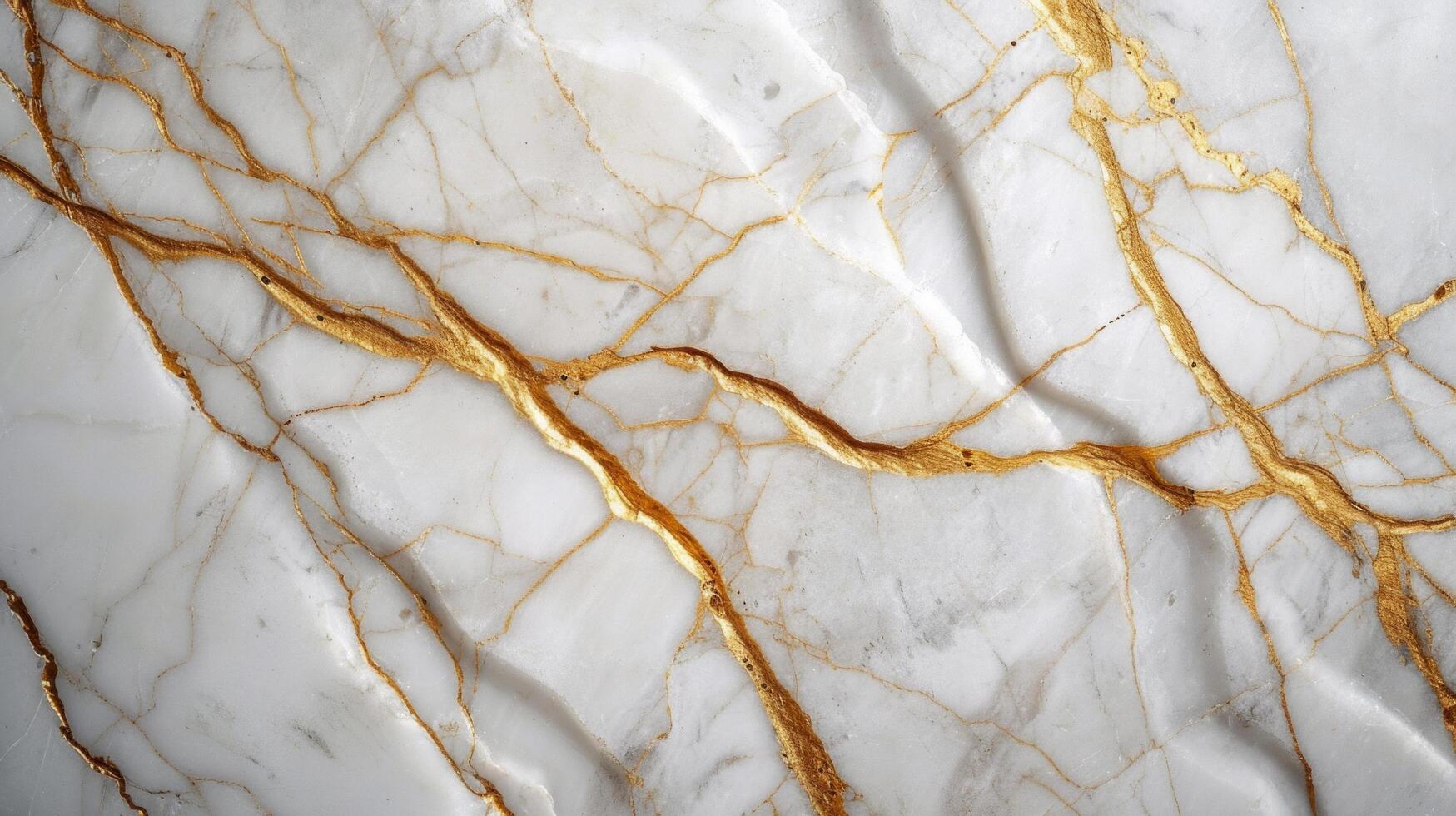 AI generated Beautiful background of white natural marble with golden veins photo