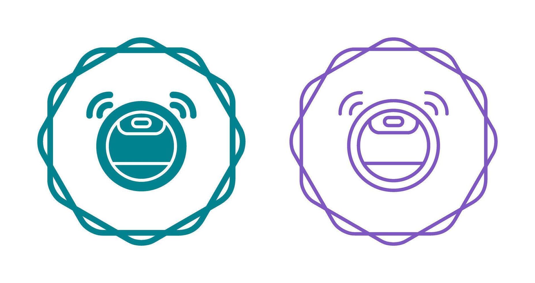 Robot Vacuum Cleaner Vector Icon