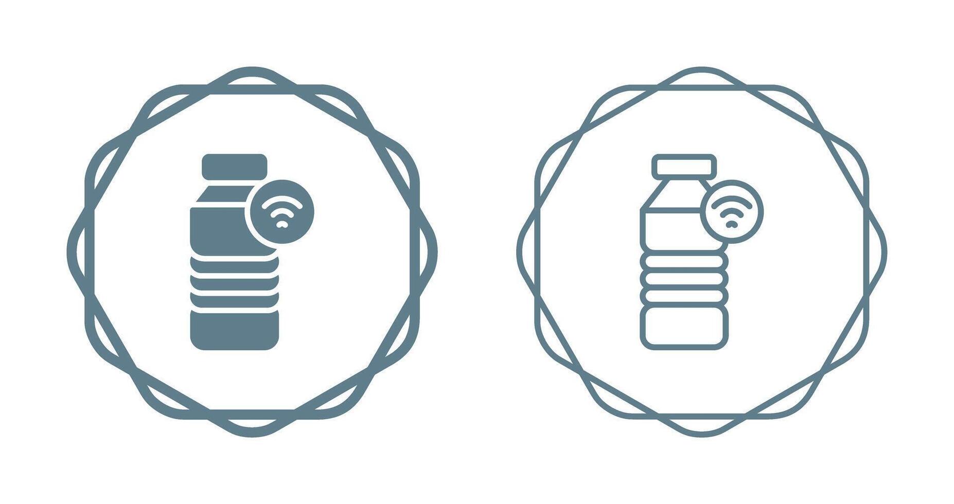 Fitness Smart Water Bottle Vector Icon