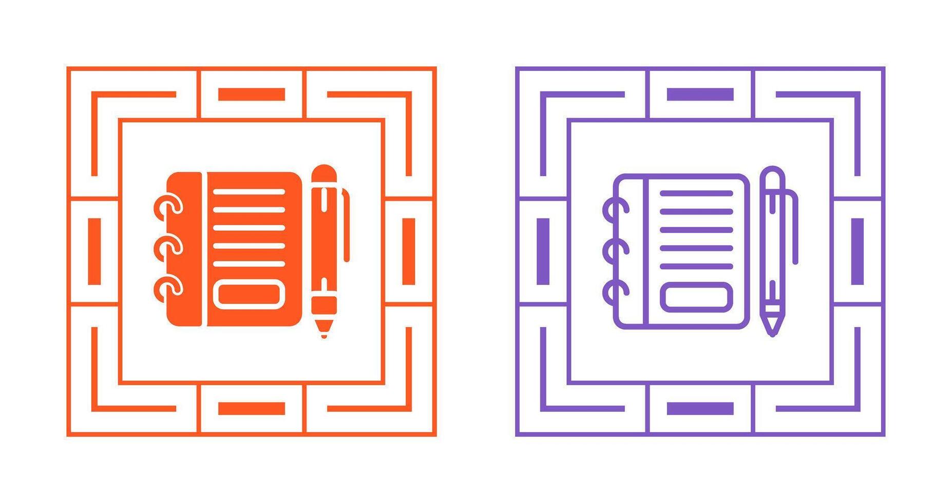 Notepad with pen Vector Icon