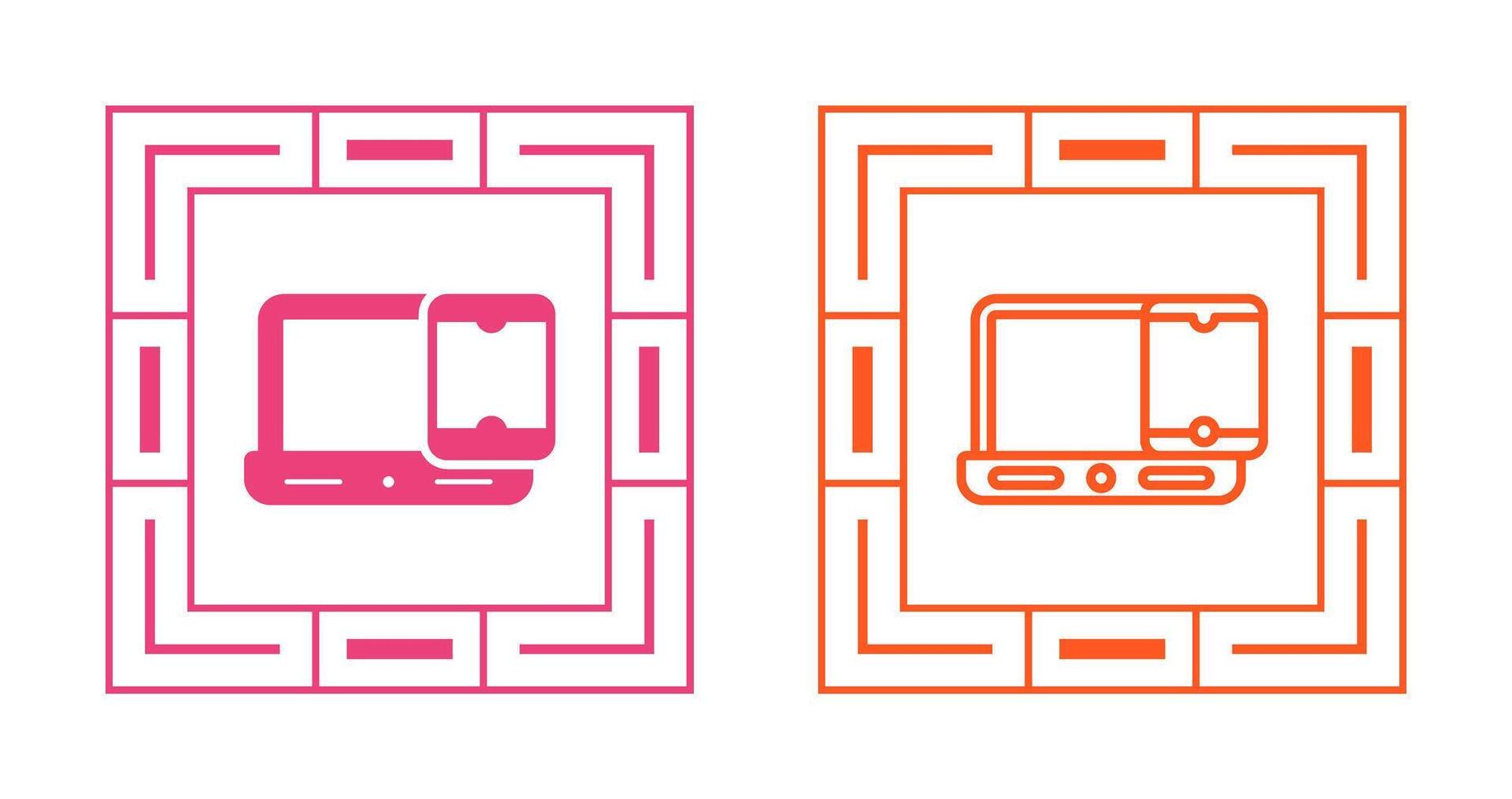 Smartphone with laptop Vector Icon