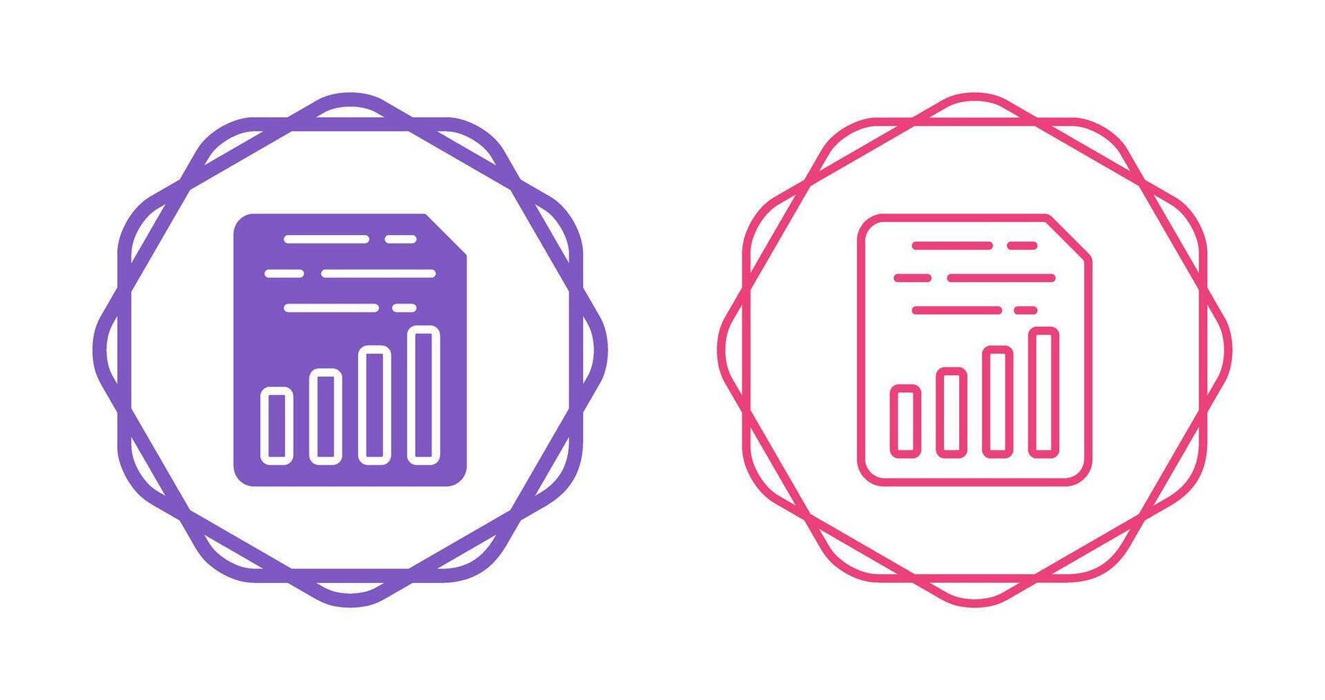 Document Insert Chart Vector Icon