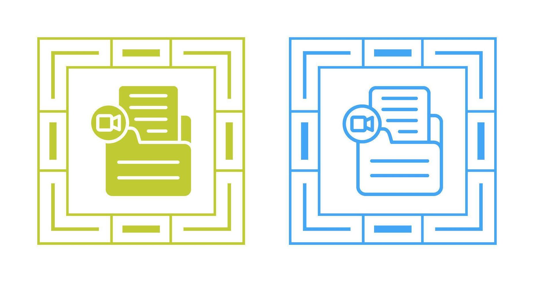 Document Insert Video Vector Icon