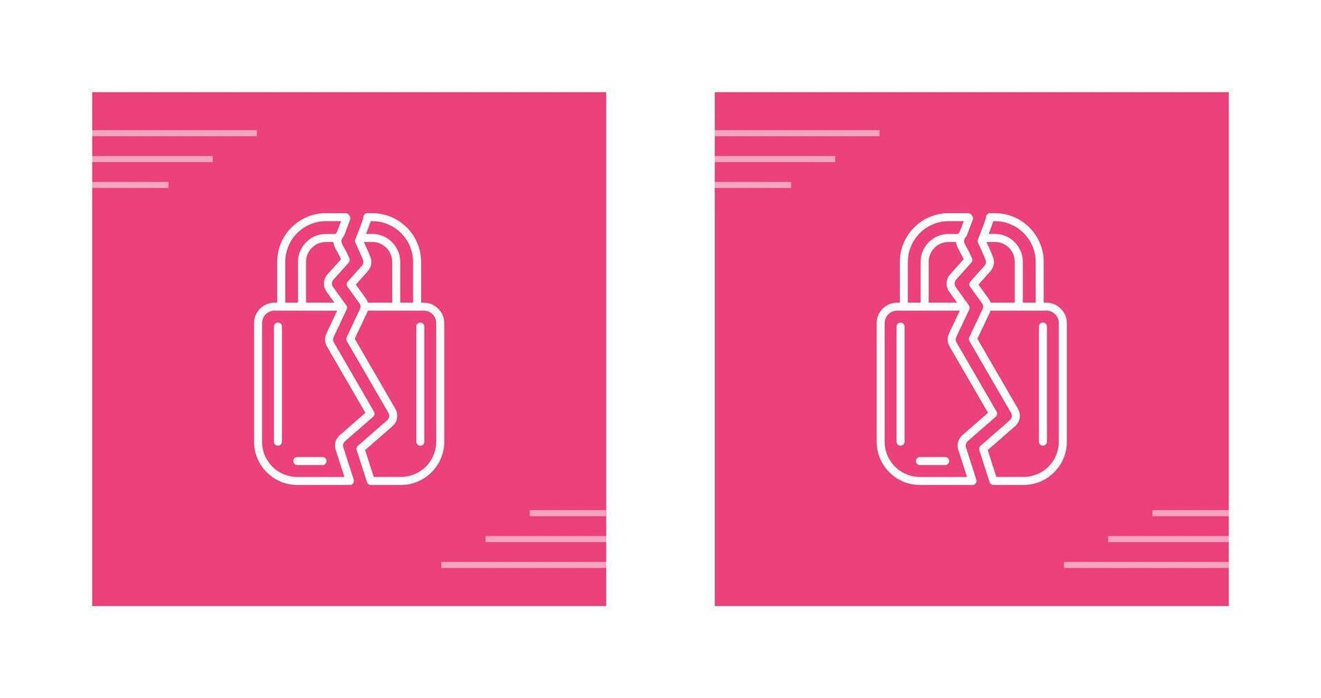 Brocken Padlock Vector Icon
