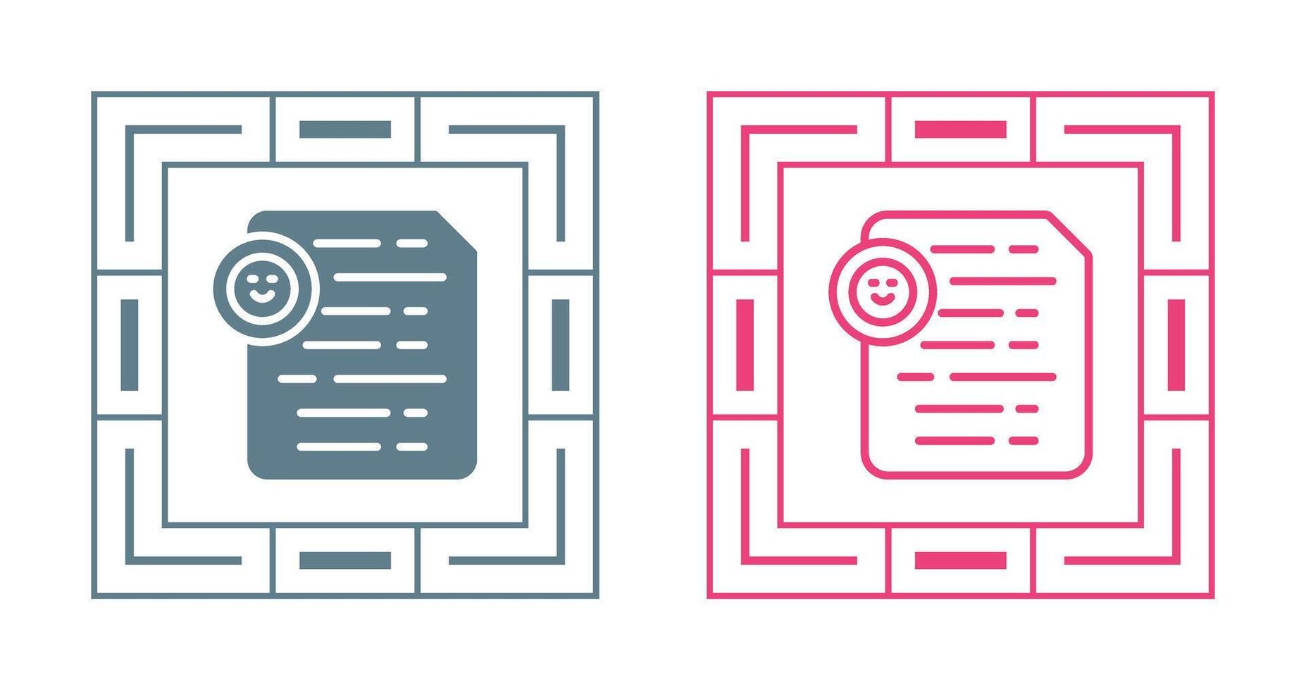 Document Insert Emoji Vector Icon