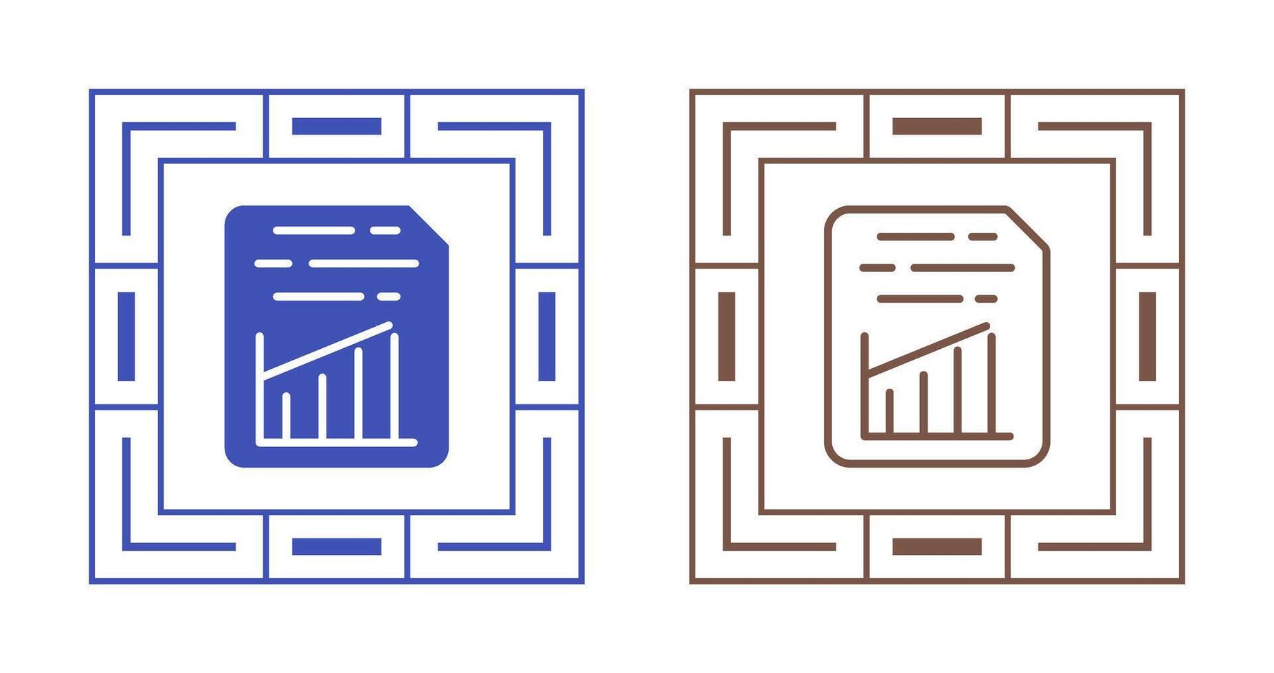 Document Insert Graph Vector Icon