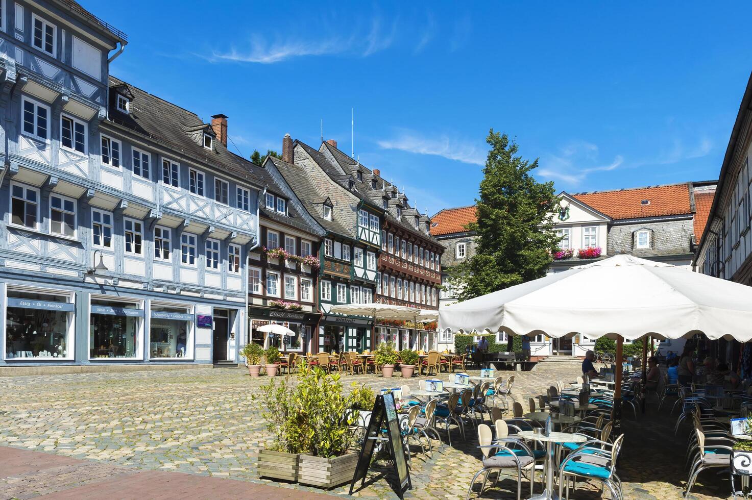 goslar, Alemania, 2015, medio enmaderado casas, goslar, duro, inferior Sajonia, Alemania, la unesco mundo patrimonio sitio foto