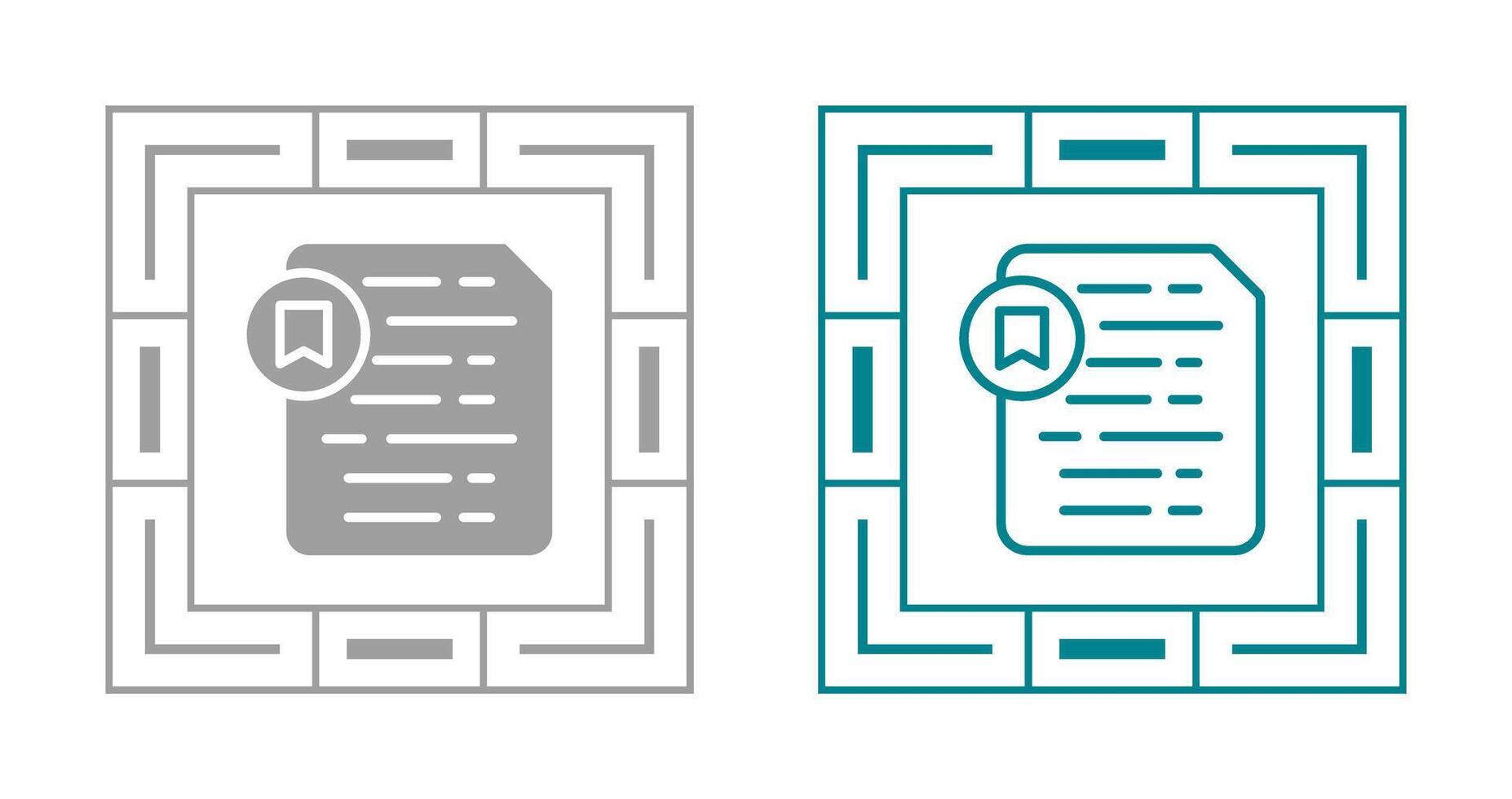 Document Insert Bookmark Vector Icon