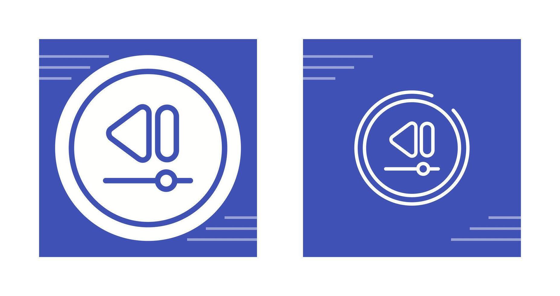 Video Rewind Button Vector Icon