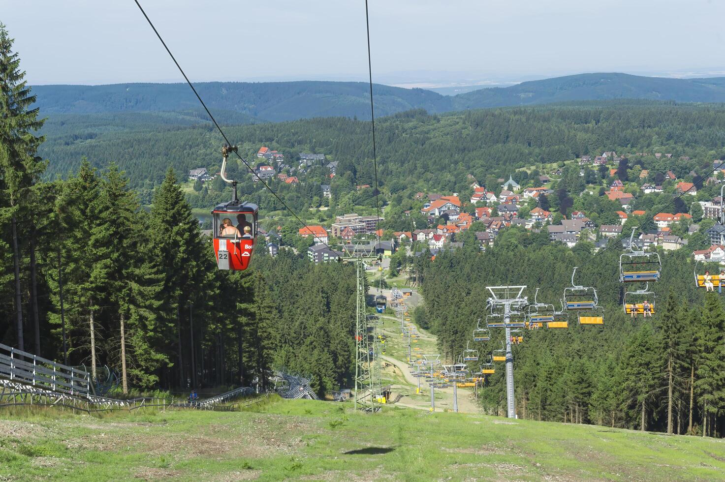 hahnenklee, Alemania, 2015, bocksberg Teleférico, hahnenklee, duro, inferior Sajonia, Alemania foto