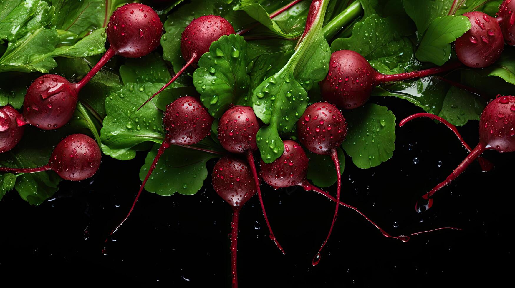 AI generated Fresh beetroot with water droplets photo