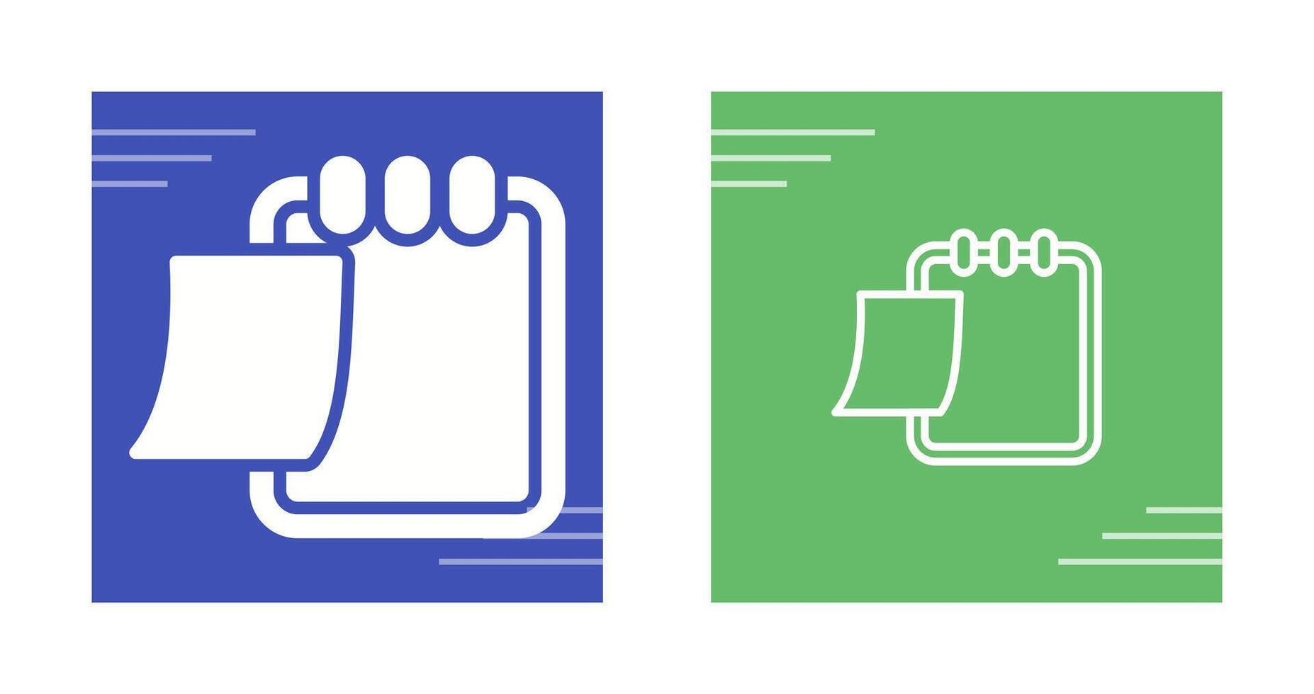 Writing pad with sticky no Vector Icon