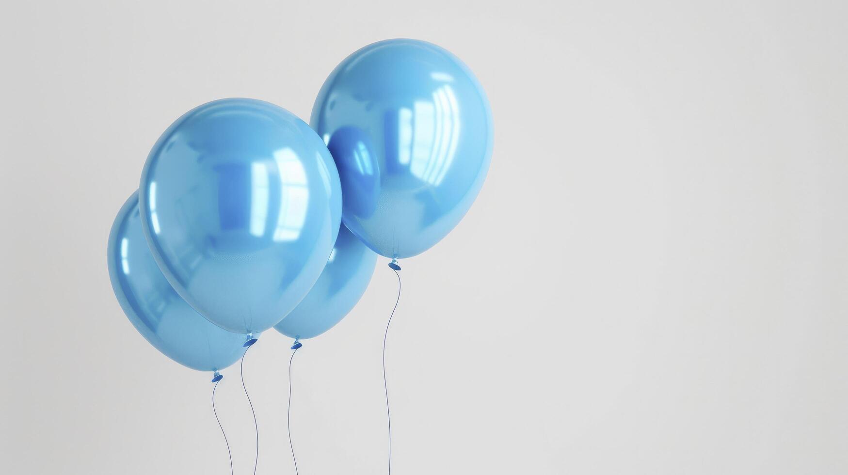 AI generated blue  balloon air flying photo