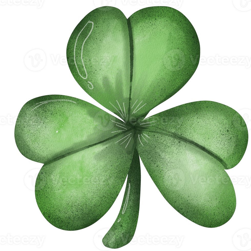 vattenfärg klöver målning klämma konst, st patricks illustration png