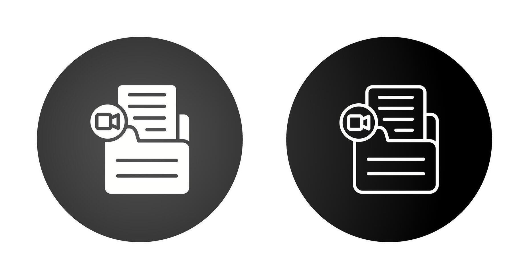 Document Insert Video Vector Icon