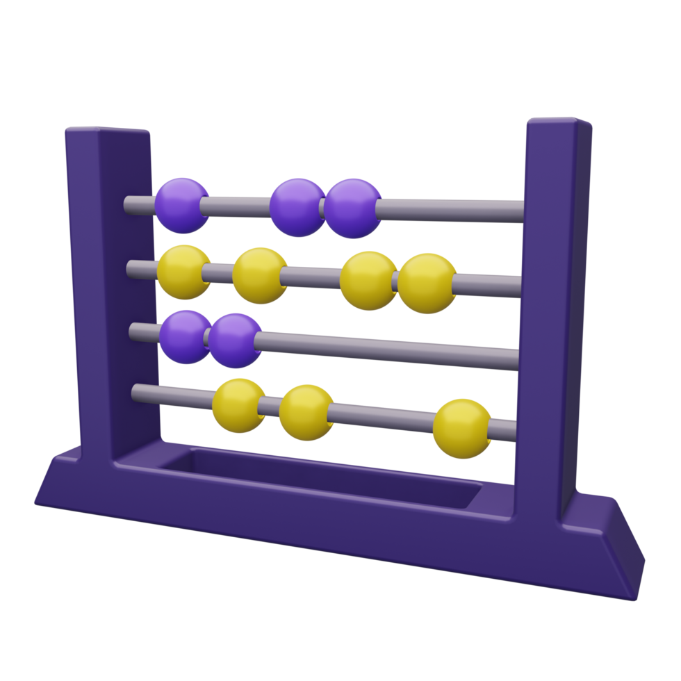 Abacus Banking Icon 3D png