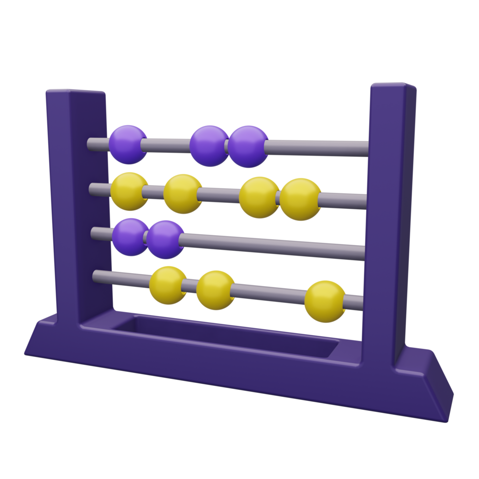 ábaco bancário ícone 3d png