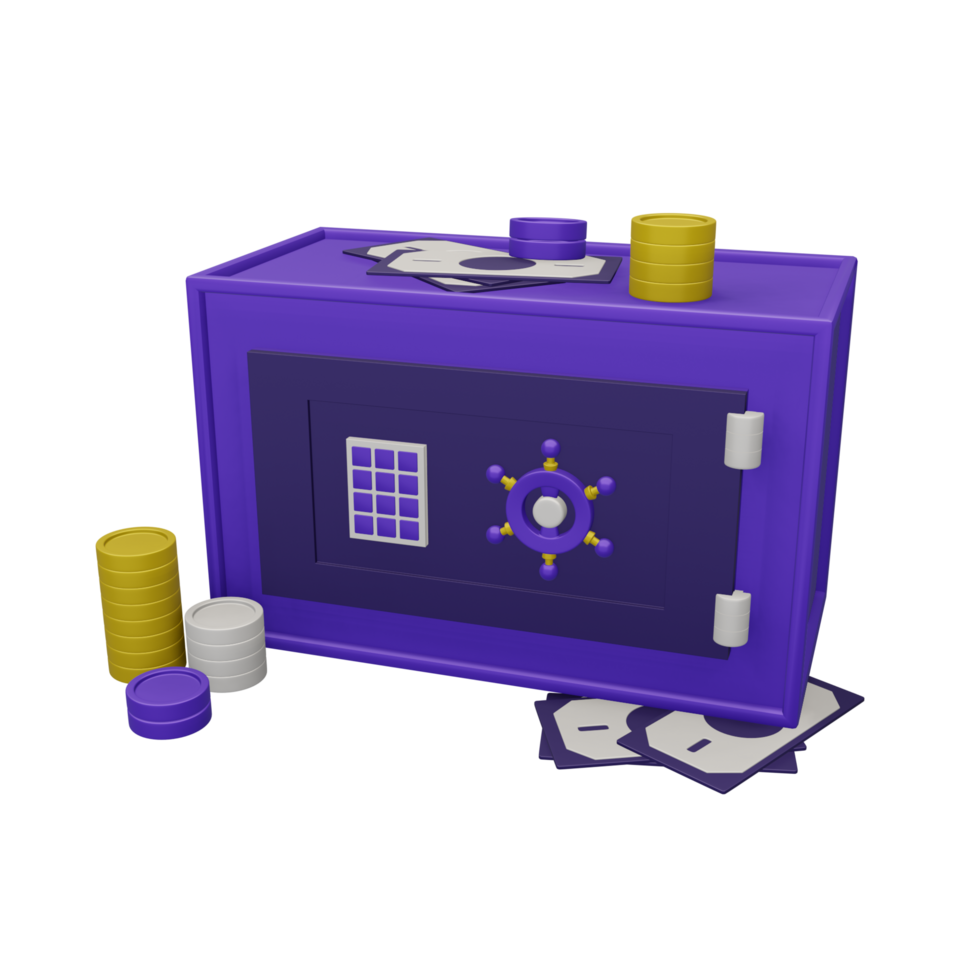 Safebox Banking Icon 3D png