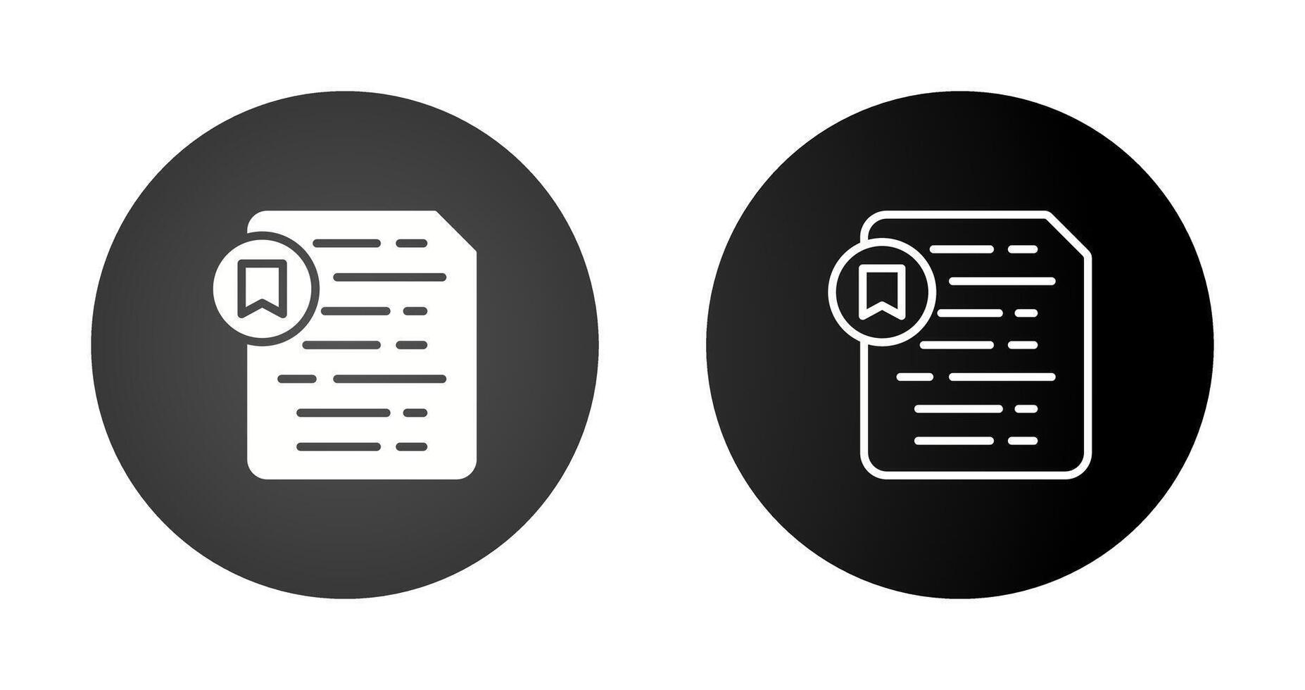 Document Insert Bookmark Vector Icon