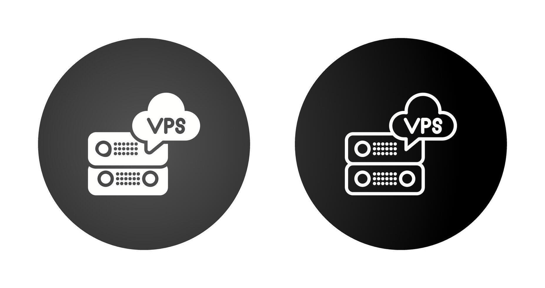 vps hospedaje vector icono