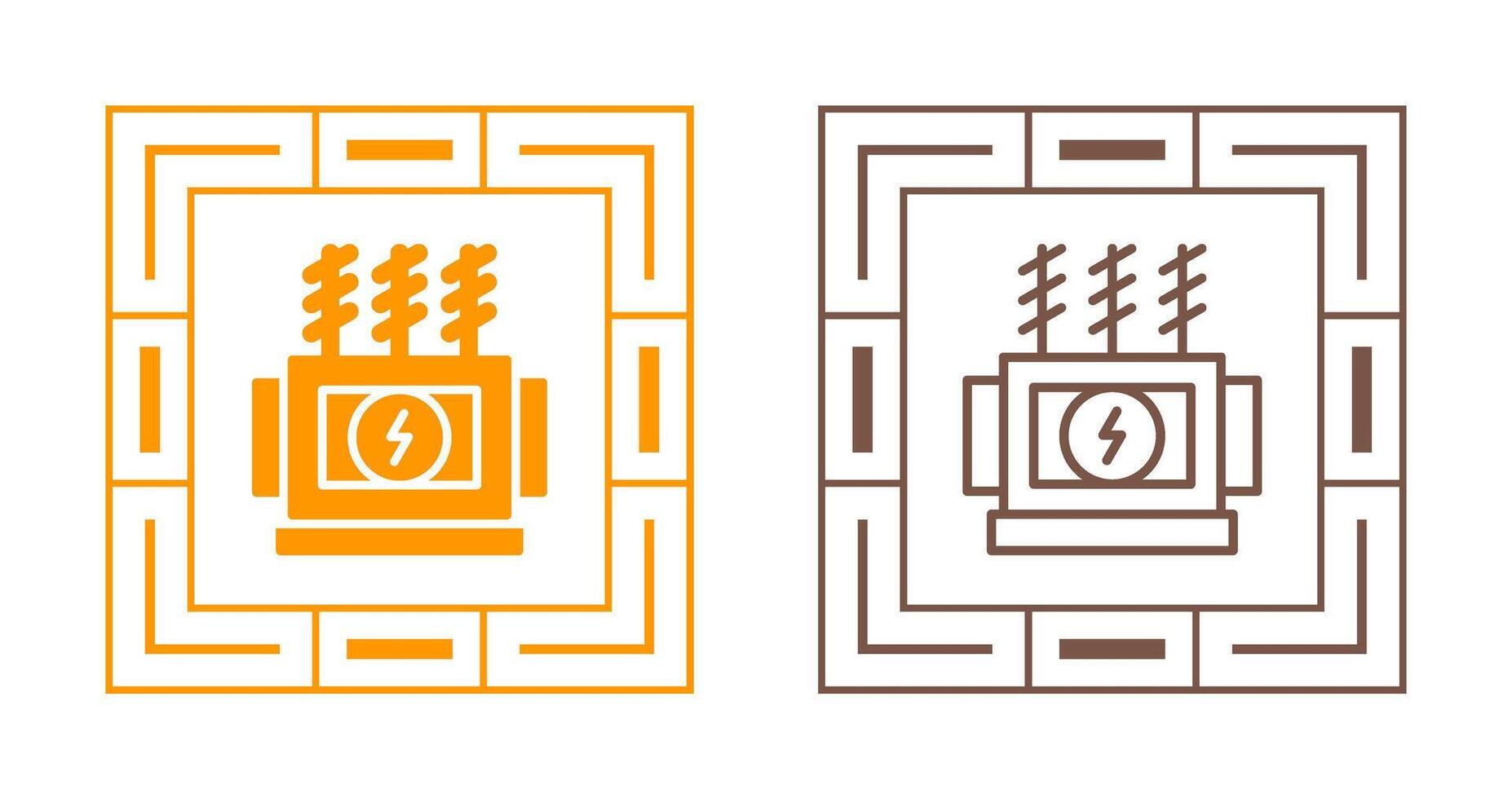 Power Transformer Vector Icon