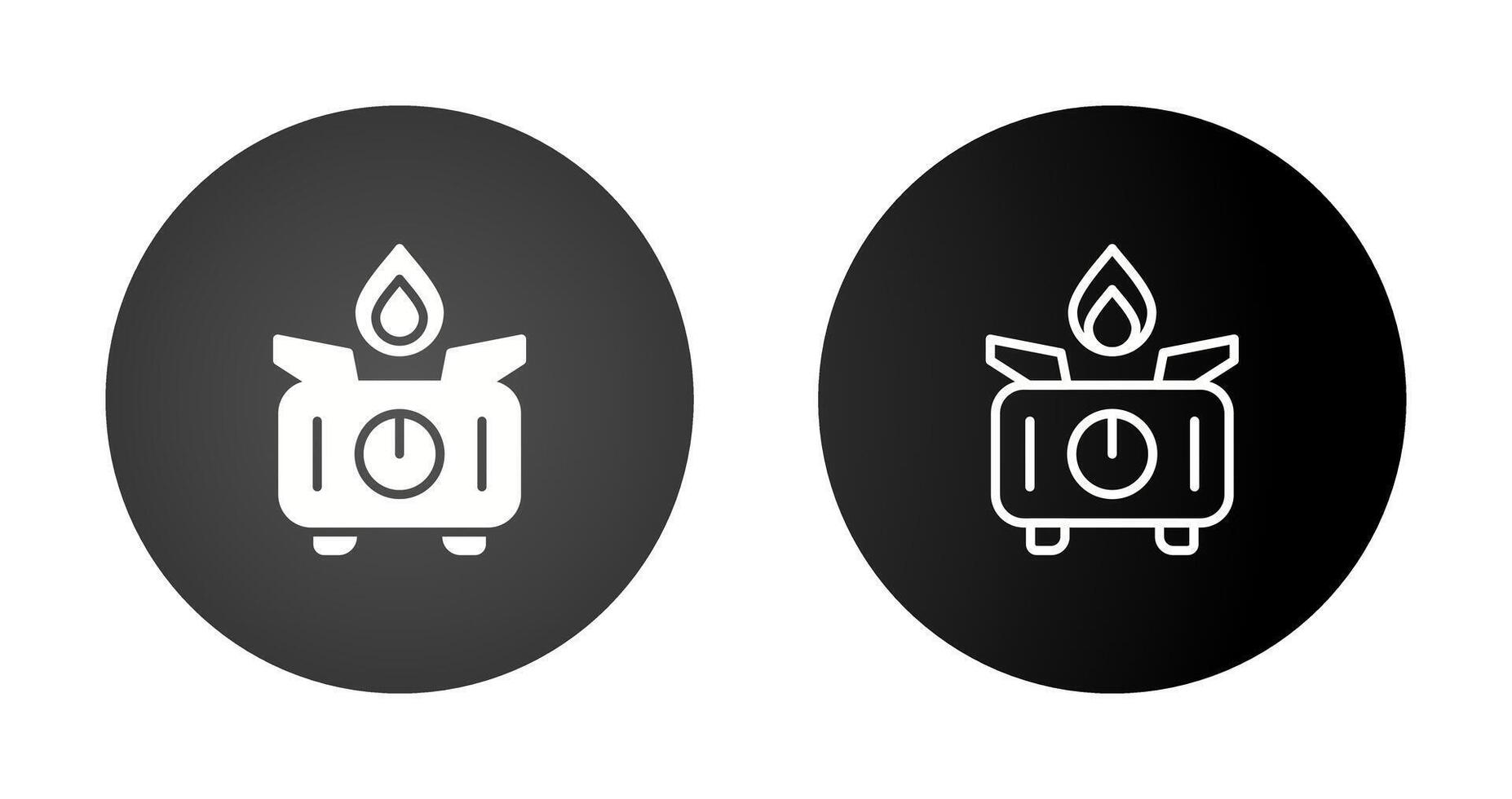 portátil estufa vector icono