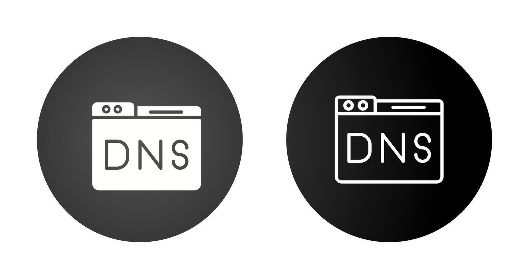 dominio dns administración vector icono