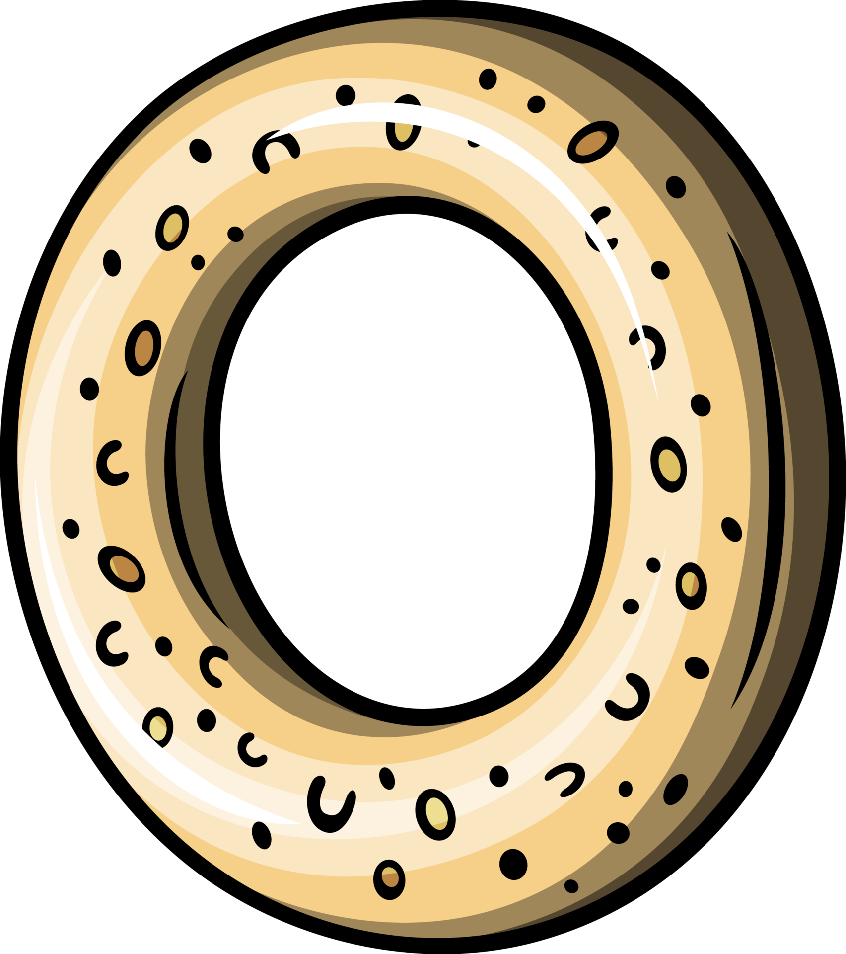Cartoon funny bagel