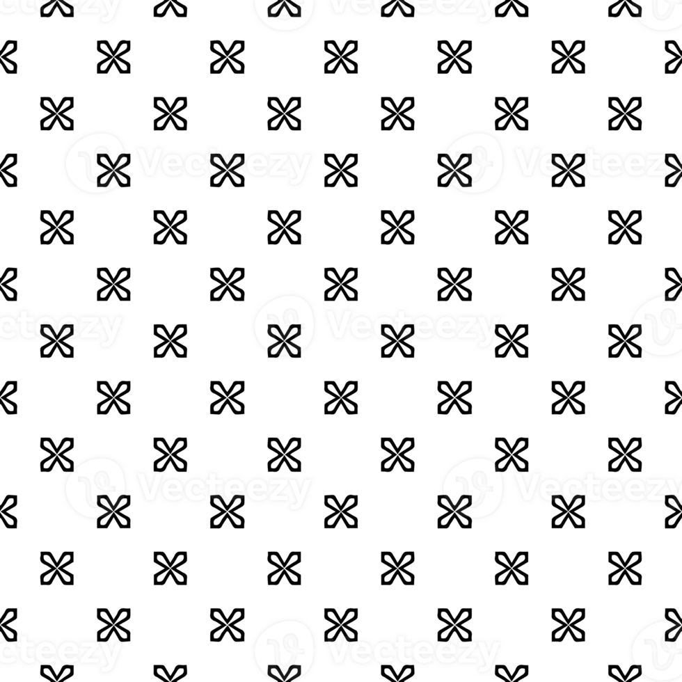 Black seamless abstract pattern. Overlay for background and backdrop. Ornamental design. PNG graphic illustration with transparent background.